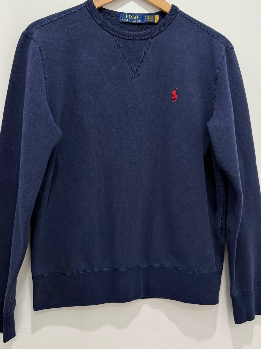 Polo Ralph Lauren Women’s S Navy Crewneck Sweatshirt Red Pony Logo